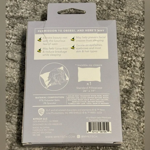 Urban Outfitters KITSCH X Elf Satin Pillowcase - Picture 2 of 3